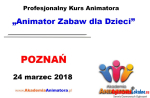 Kurs Animatora POZNAŃ 24.03.2018