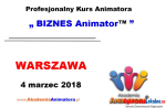Kurs Animatora - BIZNES Animator™ Warszawa 04.03.2018